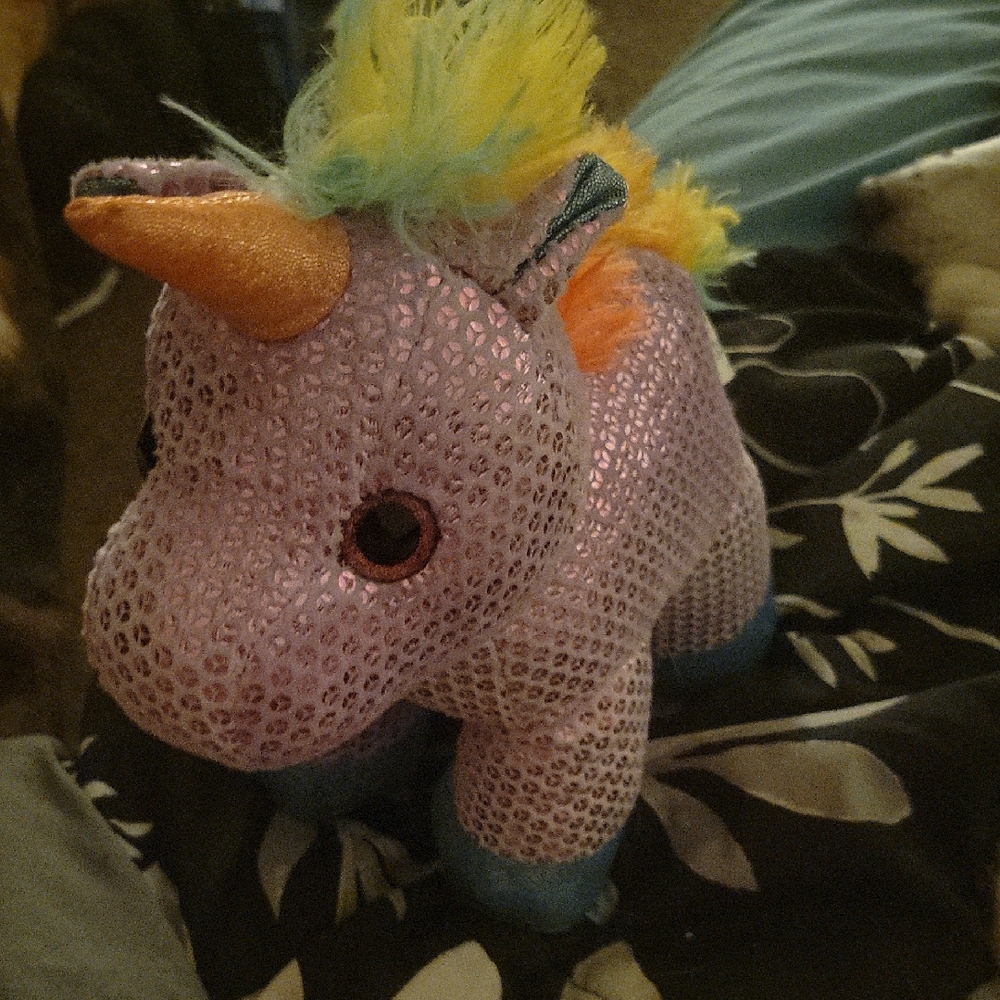Sparkly Purple Unicorn Plush Toy
